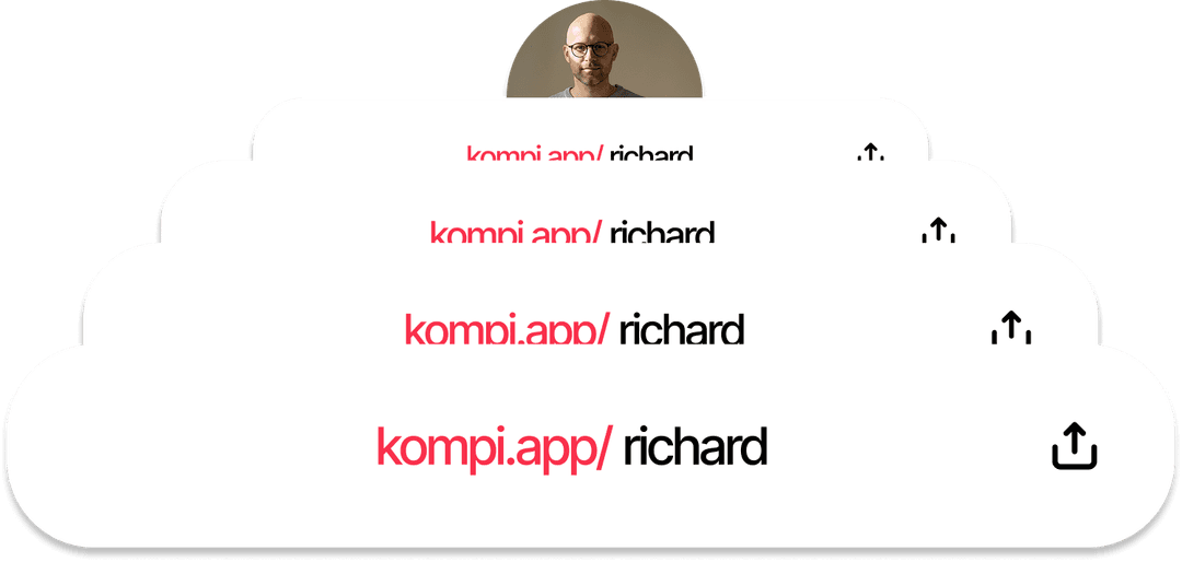 Kompi QR code and profile preview